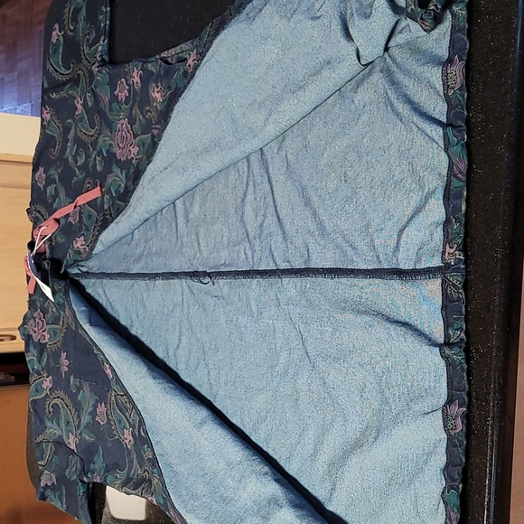 Ombre & Paisley Loose Denim Hoodie - Picture 14 of 14